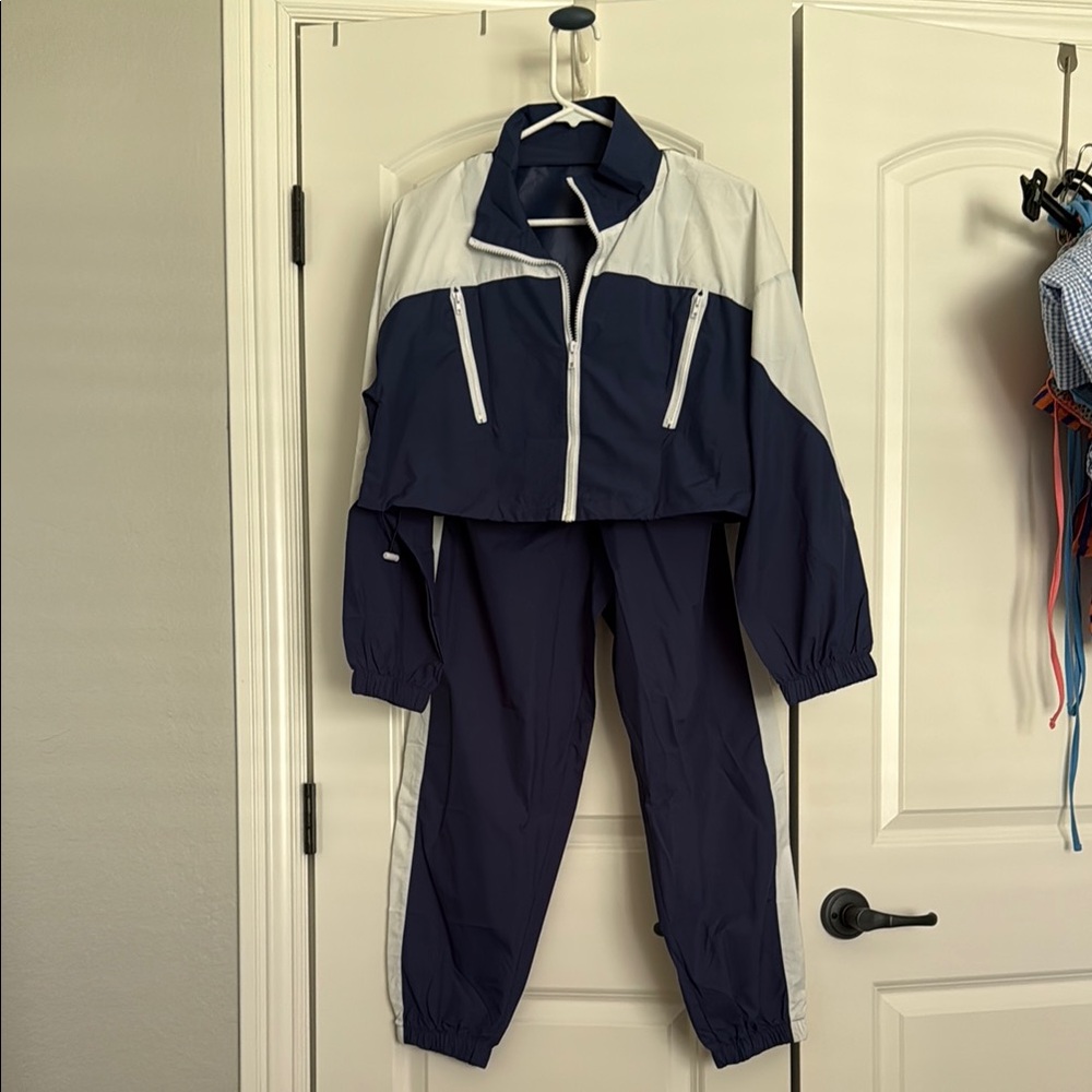 Navy and White Tracksuit